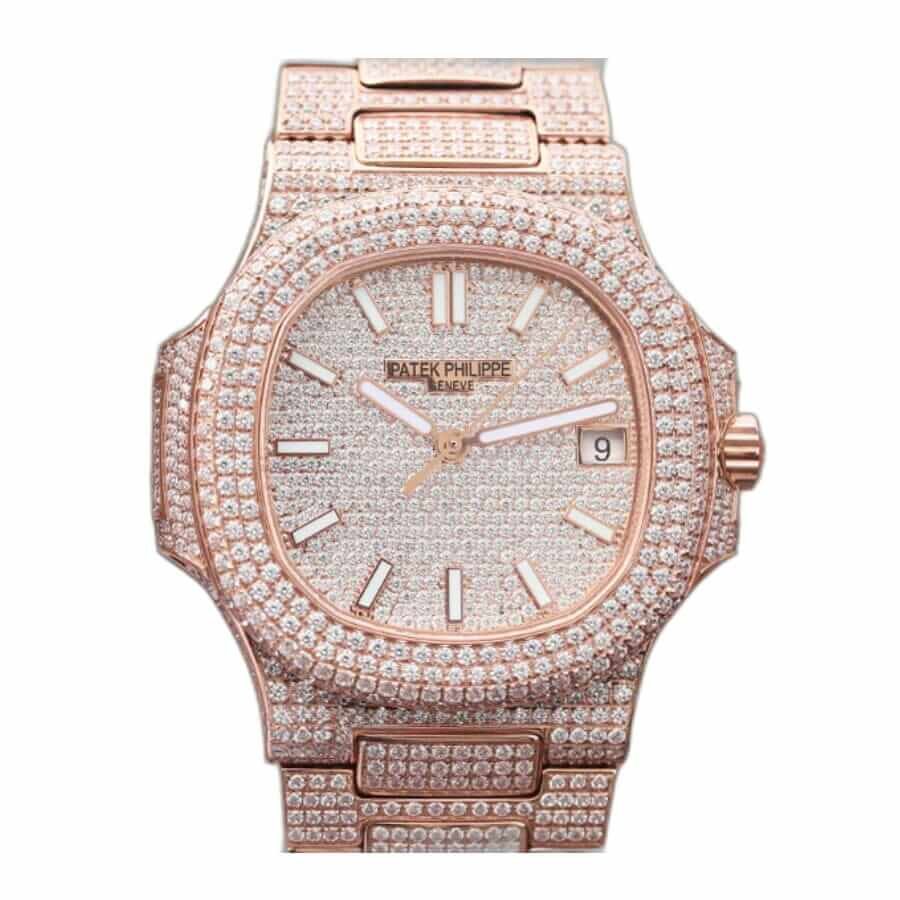 Patek Philippe Nautilus ??Iced Out?? 5719/10G Exceptional Replica 1:1