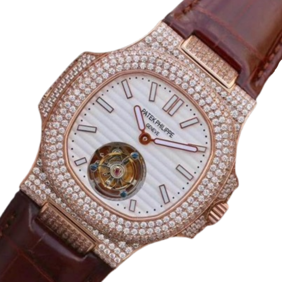 Alternative view of Patek Philippe Nautilus 5711 Tourbillon ??Jumbo?? Rose Gold Top Grade Clone 1:1