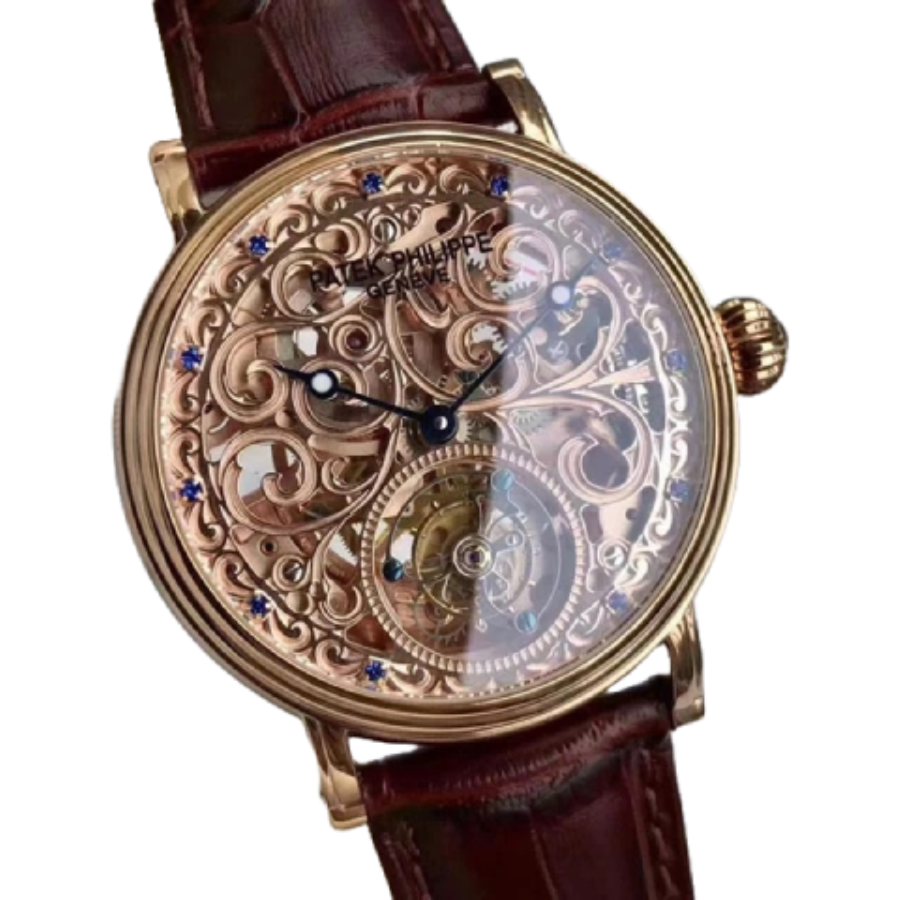 Alternative view of Patek Philippe Grand Complications Tourbillon Sapphire Rose Gold Ultra Fine Replica