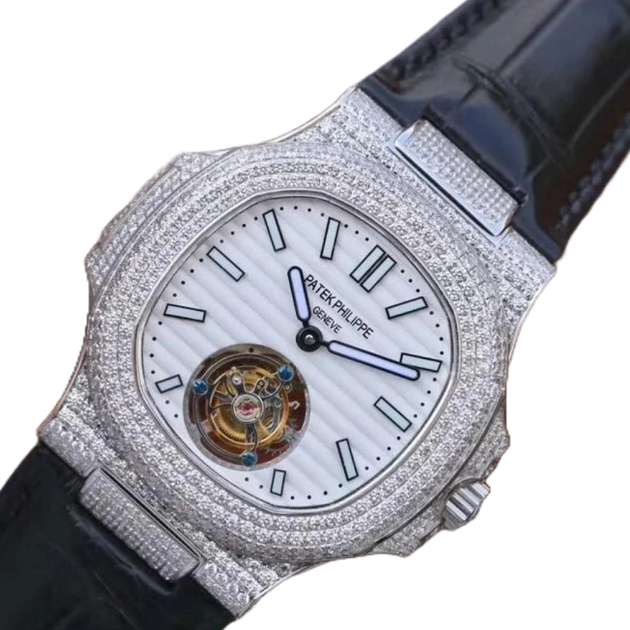 Patek Philippe Nautilus 5711 Tourbillon ??Jumbo?? White Dial Near Original Replica - Image 3