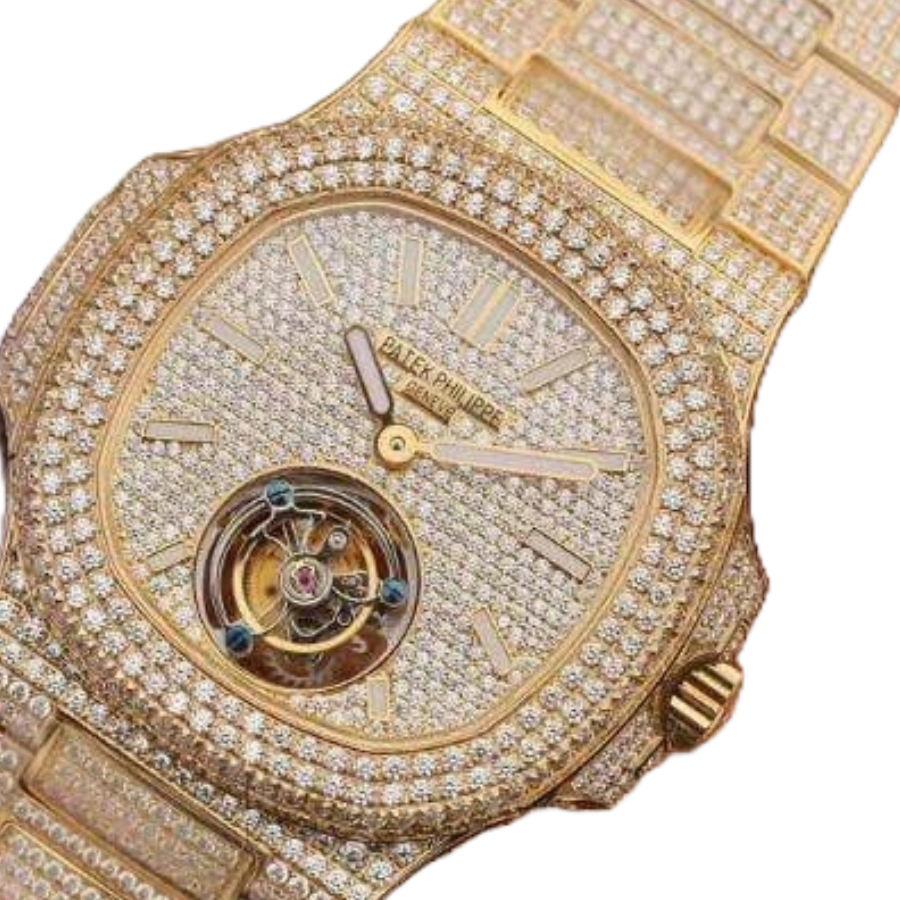 Alternative view of Patek Philippe Nautilus Tourbillon Yellow Gold 5711 Authentic Copy 1:1