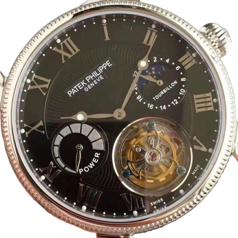 Patek Philippe Tourbillon Moonphase Black Dial Elite Clone Edition - 图片 3
