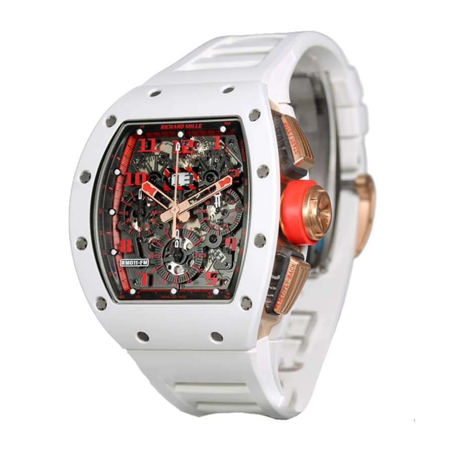 Alternative view of Richard Mille RM 011 White Demon Chronograph Ultimate Clone Quality