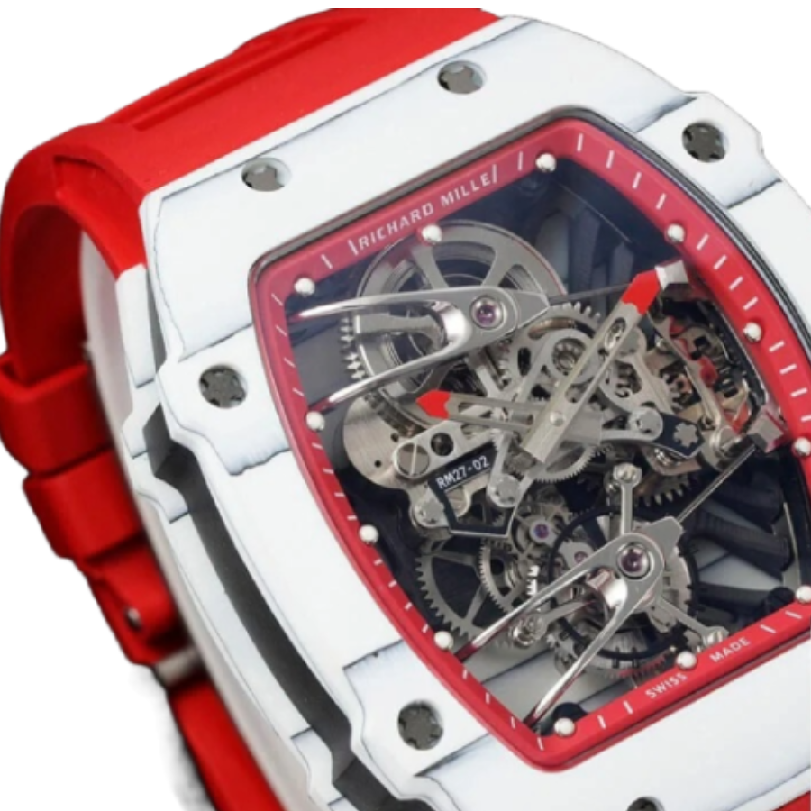 Alternative view of Richard Mille RM 27-02 Tourbillon ??Rafael Nadal?? Red Rubber Exceptional Replica 1:1