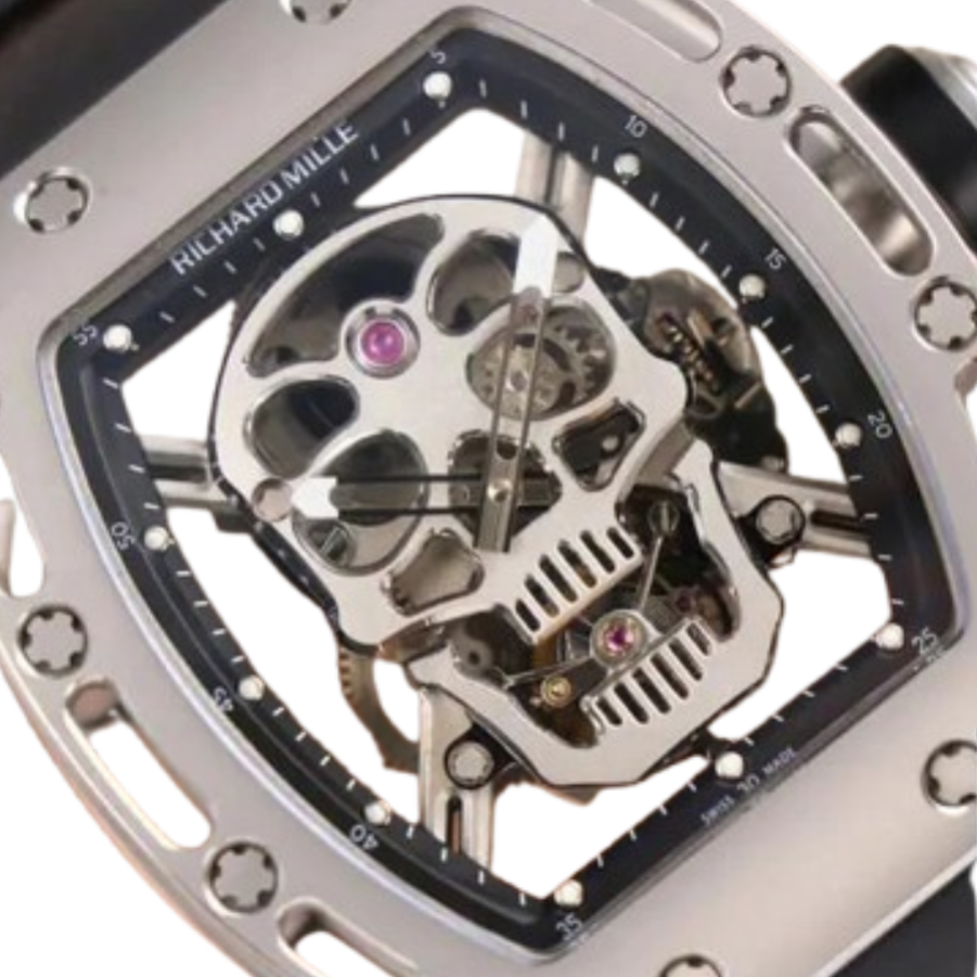 Alternative view of Richard Mille RM 52-01 Tourbillon ??Skull?? Grey Exclusive Clone Edition