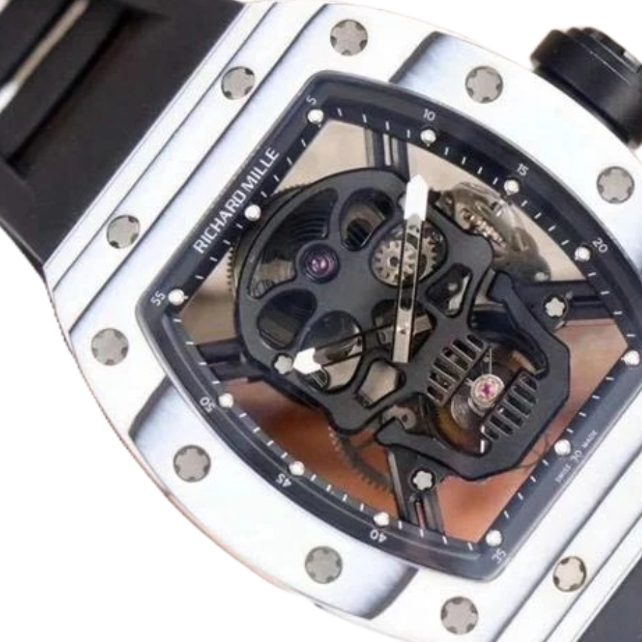 Alternative view of Richard Mille RM 52-01 Tourbillon ??Skull?? White True Replica 1:1