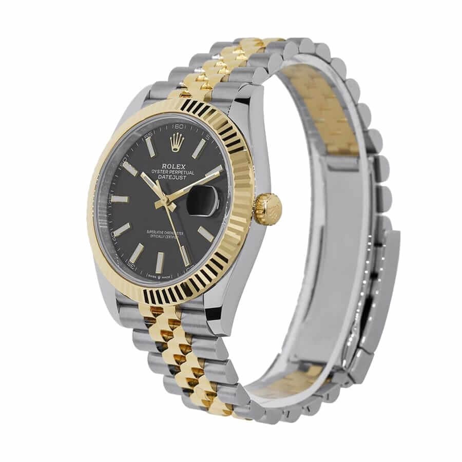 Alternative view of Rolex Datejust 126333 Black Jubilee Premium Replica 1:1