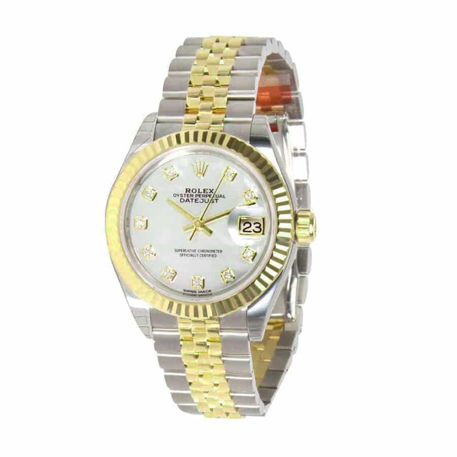 Alternative view of Rolex Lady-Datejust 279173 Silver Diamond Dial Deluxe Replica Edition