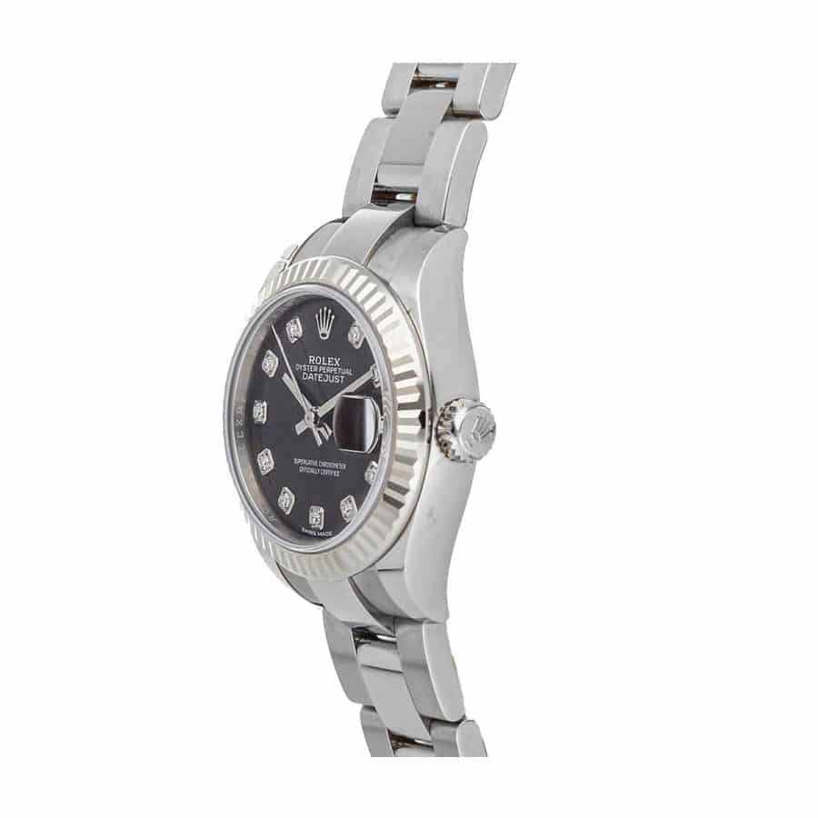 Alternative view of Rolex Lady-Datejust 279174 White Gold Fluted Bezel Precision Replica Edition