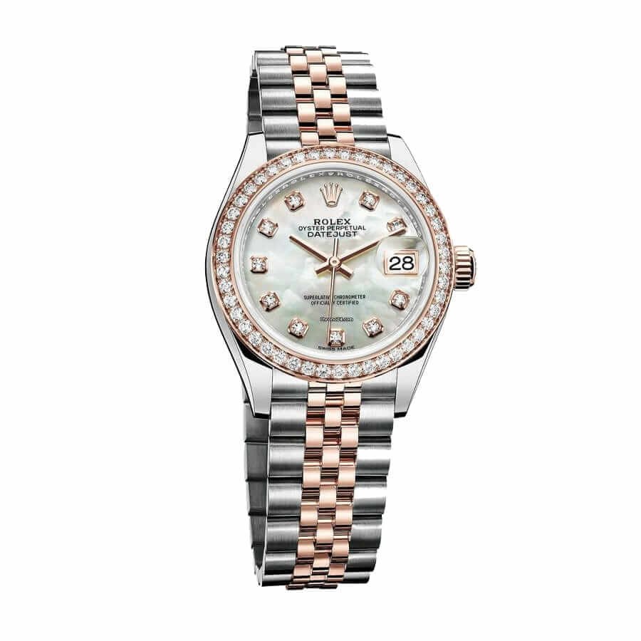 Alternative view of Rolex Lady-Datejust 279381RBR Everose Gold Sundust Diamond High-End Replica 1:1
