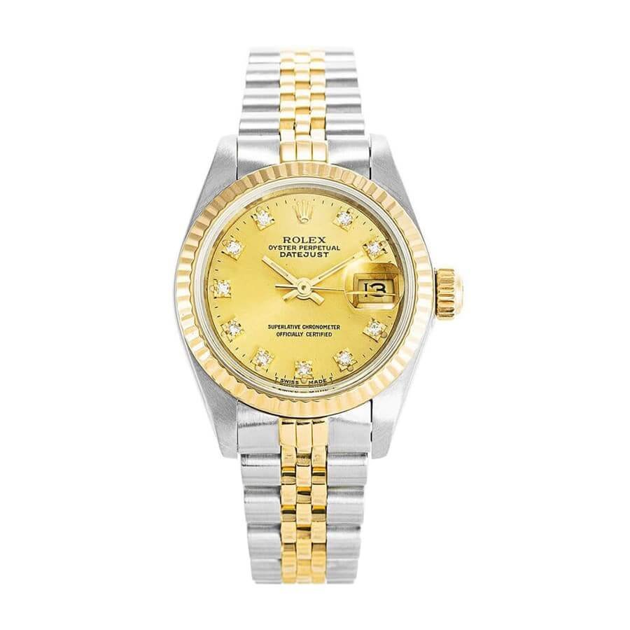 Rolex Datejust Yellow Gold Steel Diamond Dial 69173 ??Jubilee?? High-End Replica 1:1