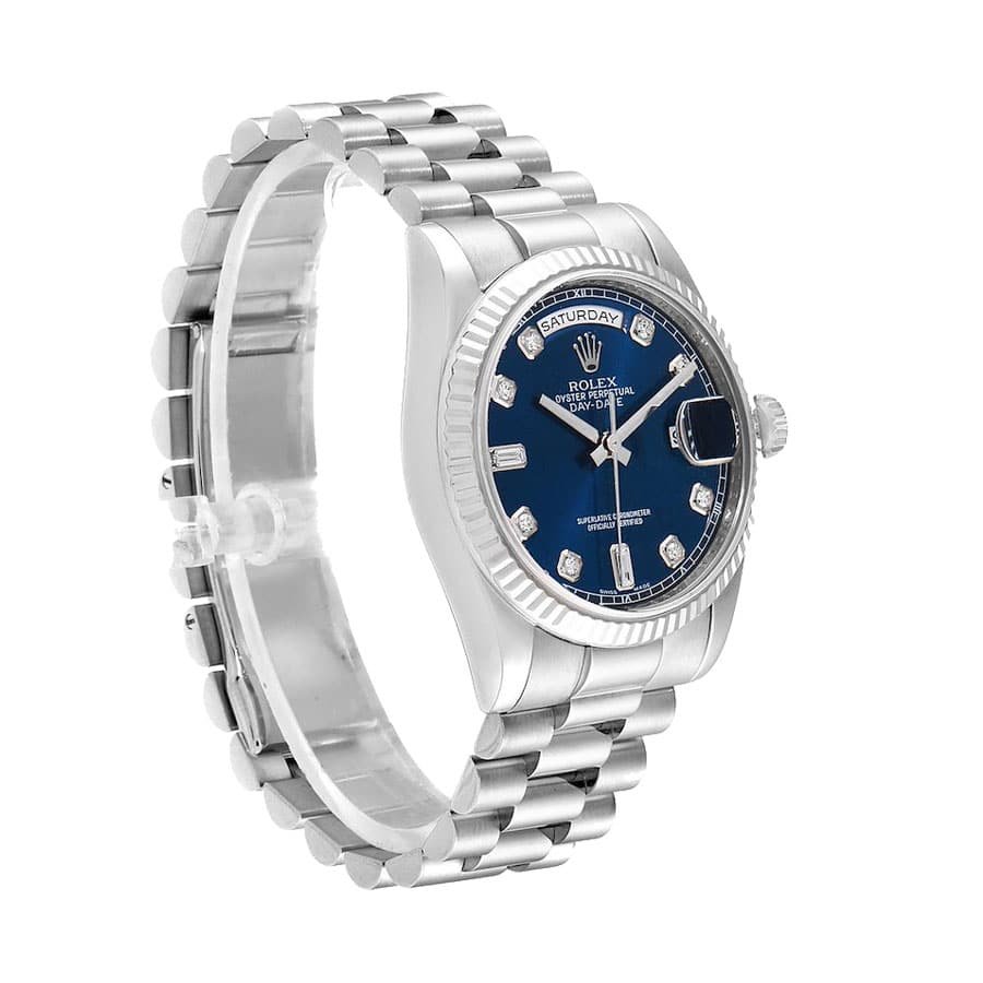 Alternative view of Rolex Day-Date 128239 ??Blue Diamond Dial?? High Fidelity Replica