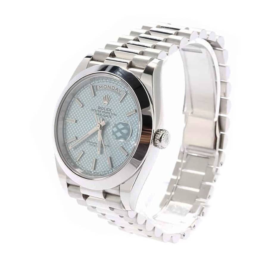 Alternative view of Rolex Day-Date 228206 ??Ice Blue Baguette?? Premium Duplicate