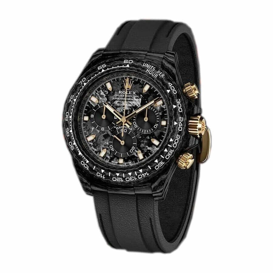 Alternative view of Rolex Cosmograph Daytona DIW ??All Carbon Lemon Edition?? Superior Replica