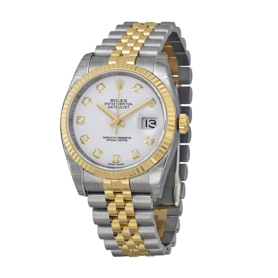 Alternative view of Rolex Datejust 16233 Signature Replica 1:1
