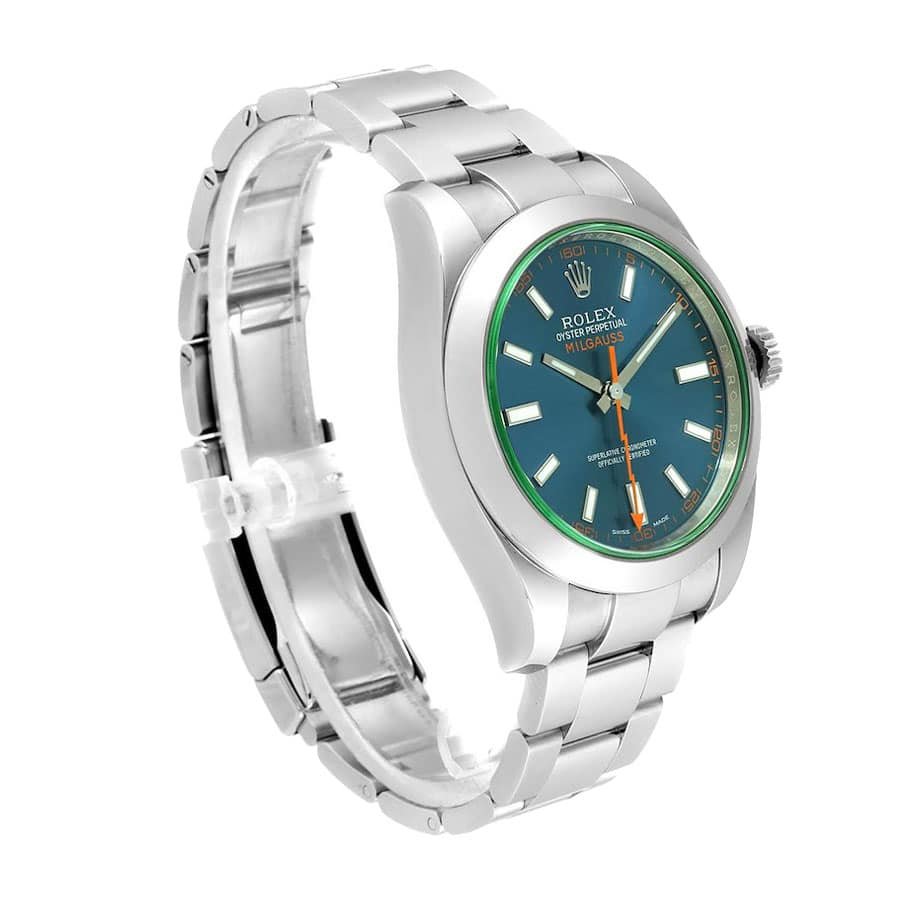 Alternative view of Rolex Milgauss Blue Dial 116400GV-0002 Super Clone Edition