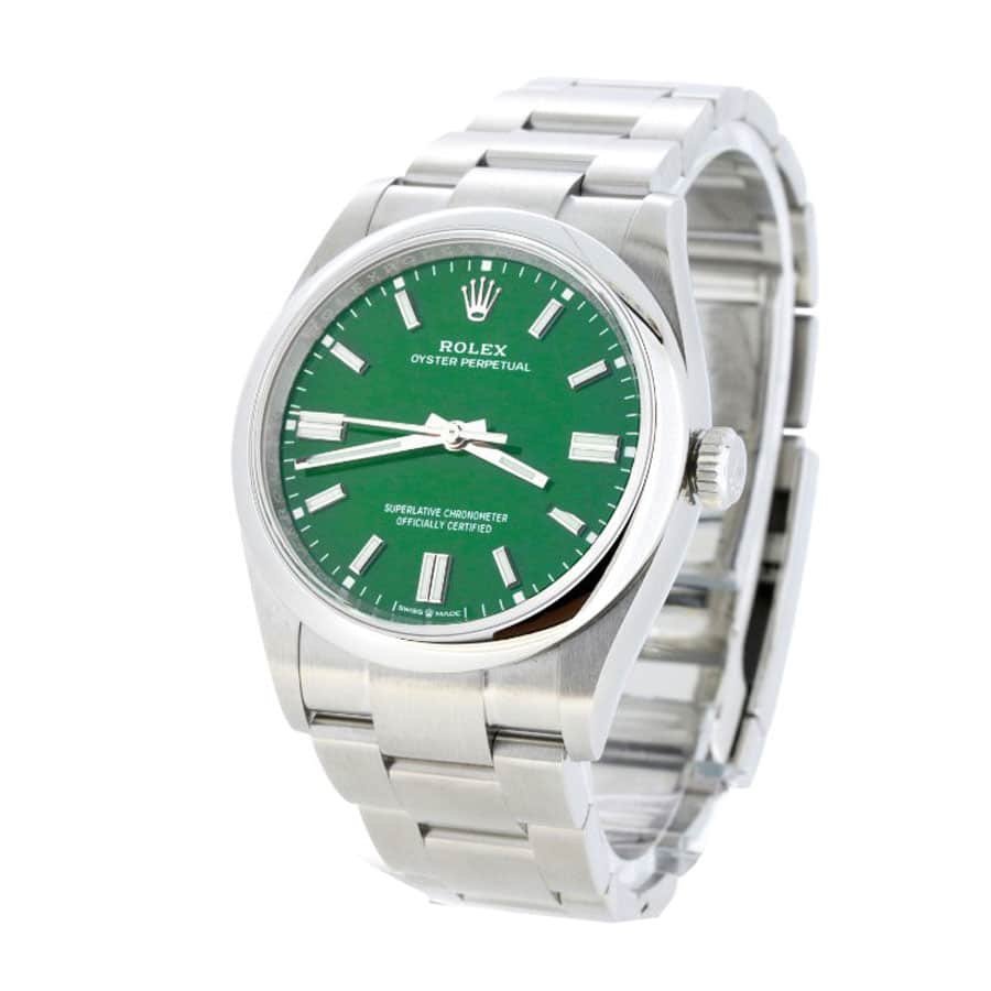 Alternative view of Rolex Oyster Perpetual 126000 ??Green Dial?? Ultra Clone 1:1