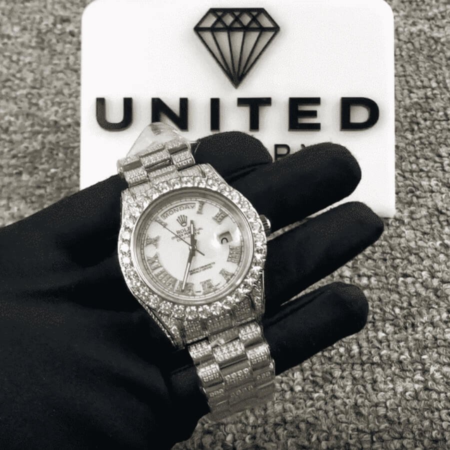 Alternative view of Rolex Day-Date II Diamond-Set Timepiece 218239 True Clone 1:1
