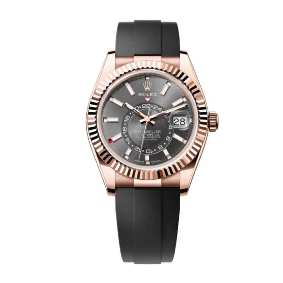 Rolex Sky-Dweller 326935 ??Everose Rhodium Oysterflex?? First-Class Clone