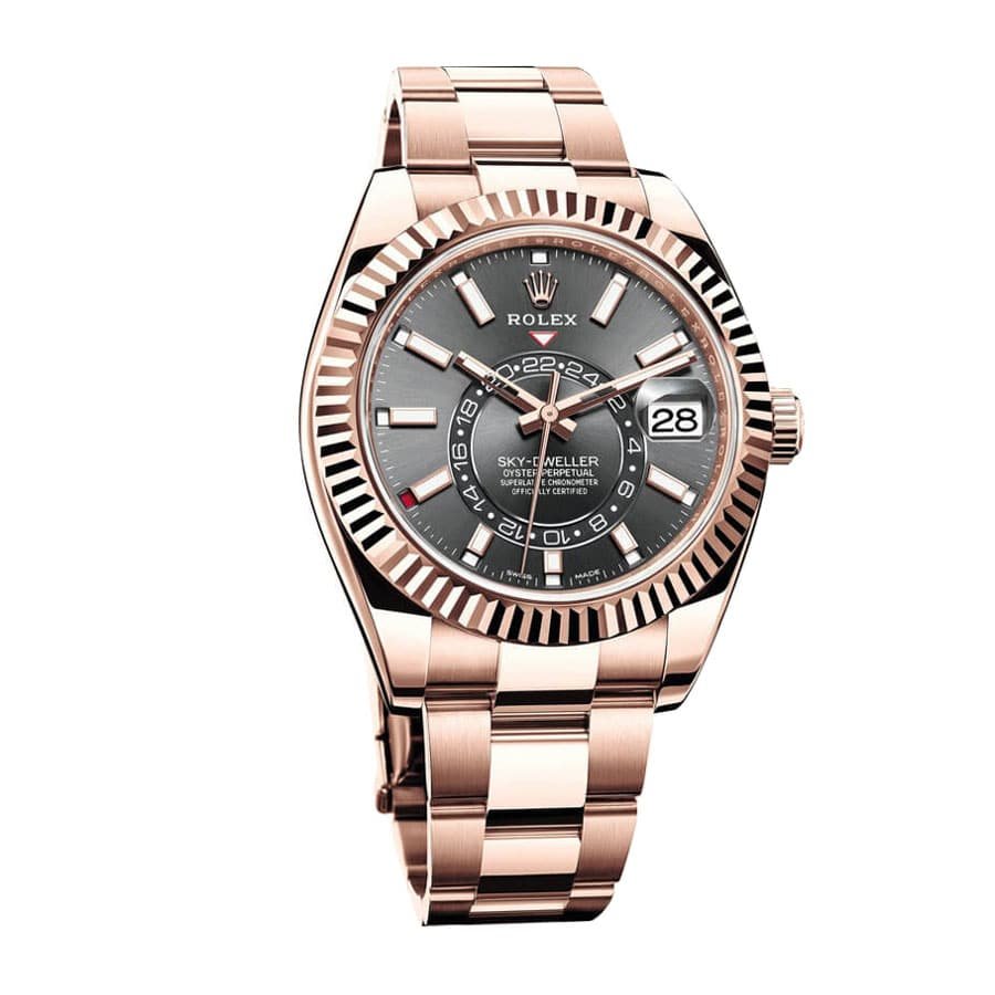 Alternative view of Rolex Sky-Dweller 326935-0007 ??Everose Rhodium Dial?? Next Level Replica