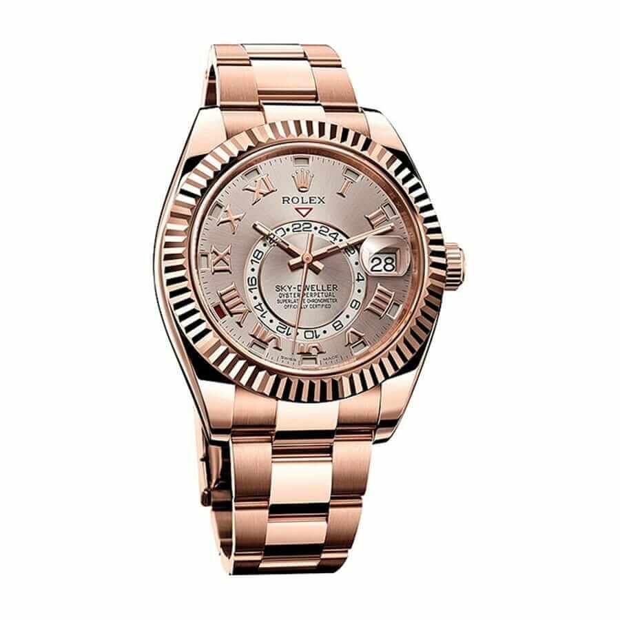 Alternative view of Rolex Sky-Dweller 326935 ??Everose Gold?? Handcrafted Replica Edition