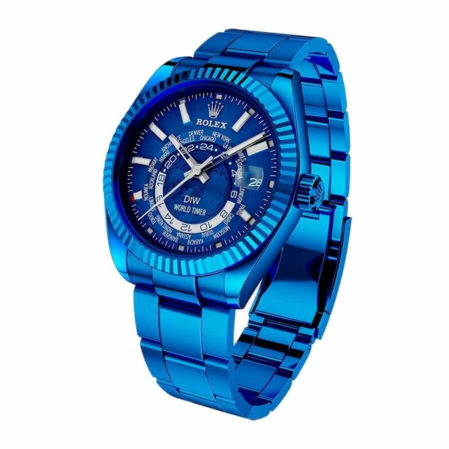 Alternative view of Rolex Sky-Dweller 326934 ??Blue Dial DLC?? Superior Copy 1:1