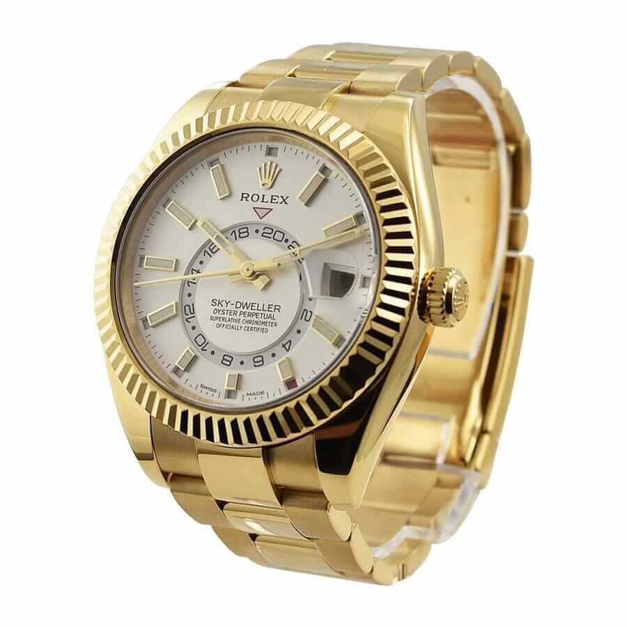 Alternative view of Rolex Sky-Dweller 326938 ??Yellow Gold?? High-End Replica 1:1