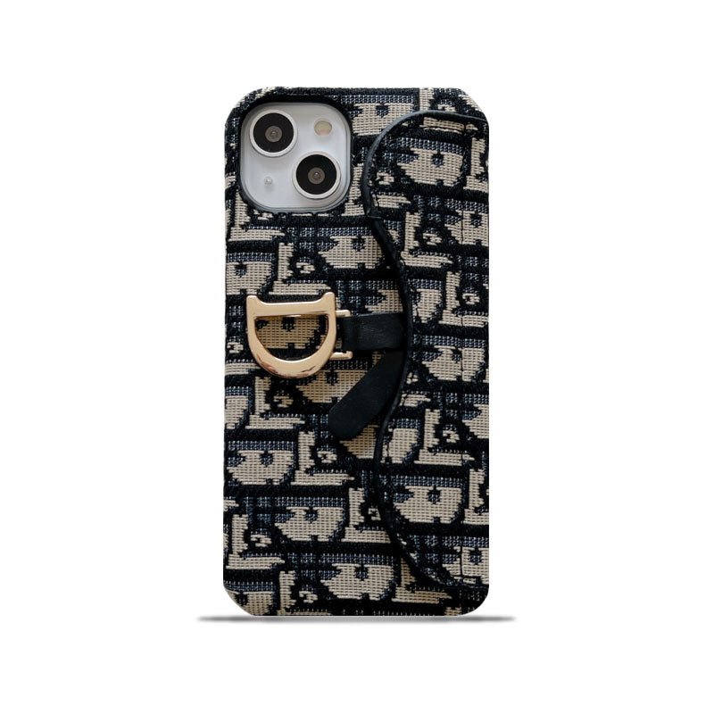 CD IPHONE CASE WITH CARD HOLDER BLACK
