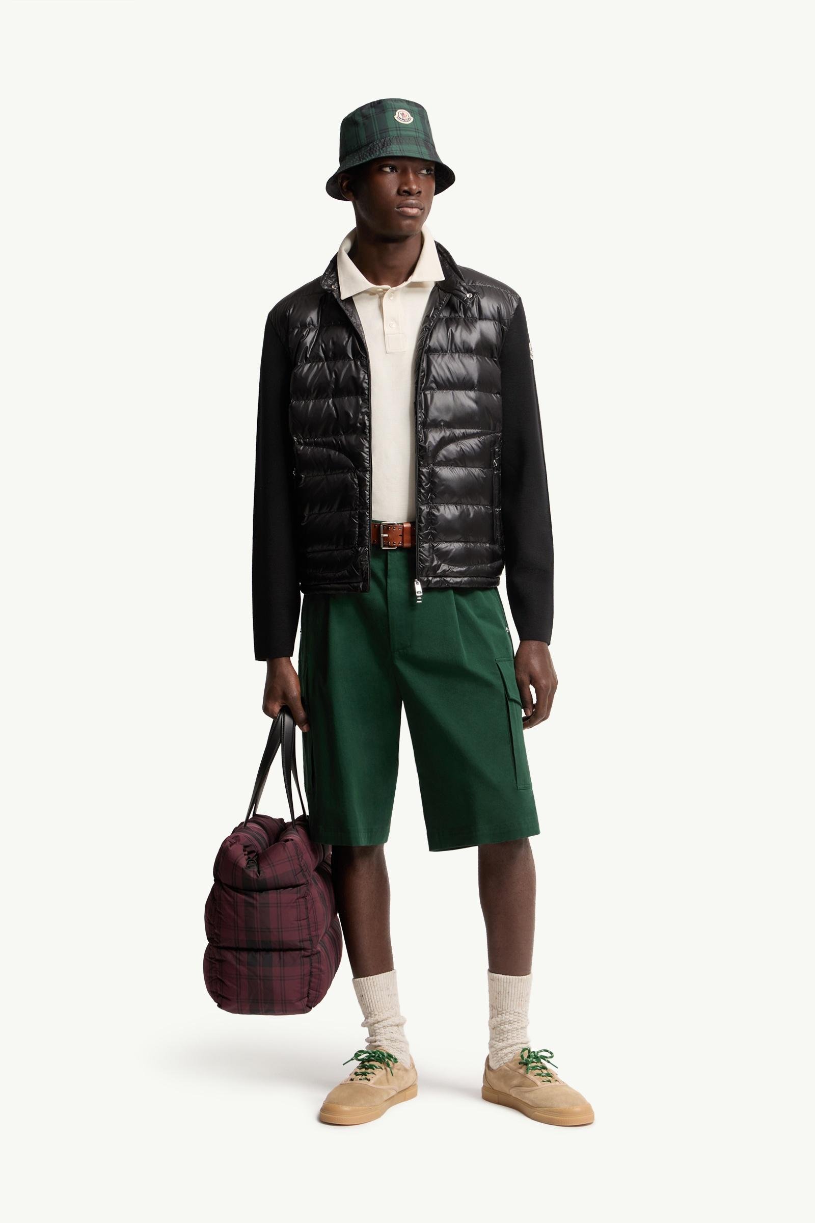 Padded Wool Zip-Up Cardigan