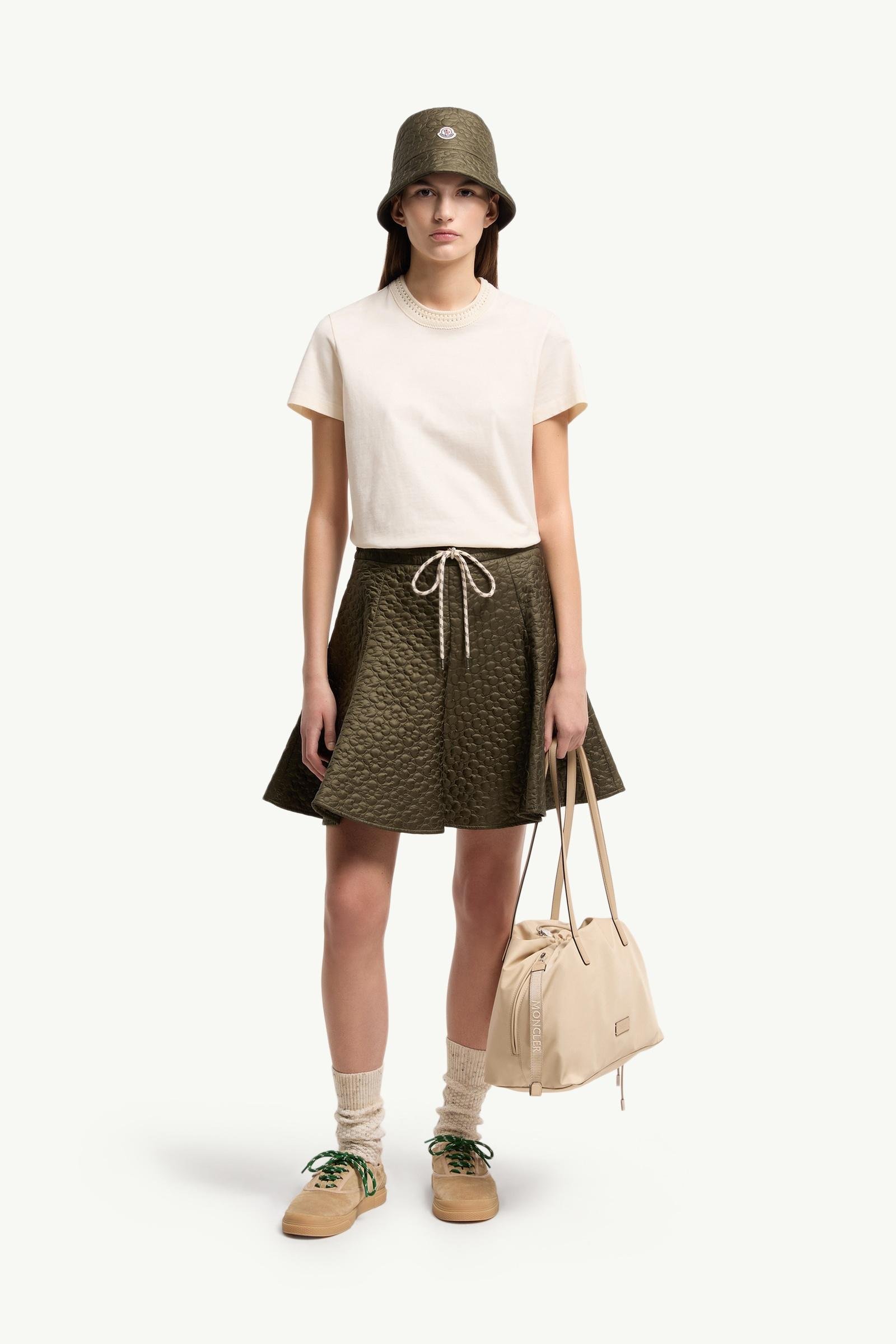 Crochet Accent Cotton T-Shirt