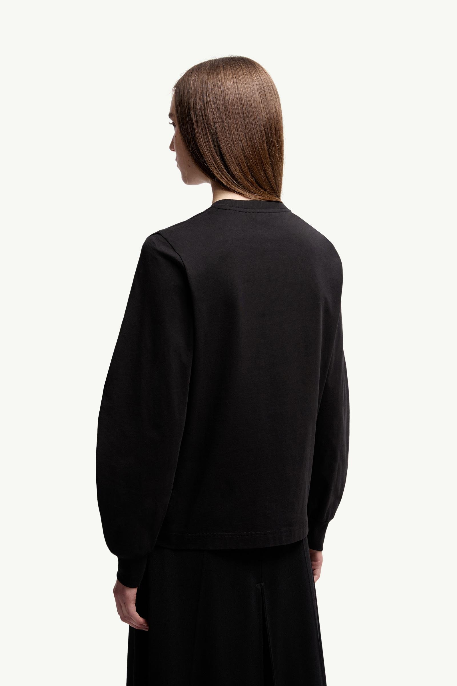 Cotton Pleated Sleeve T-Shirt - 图片 5