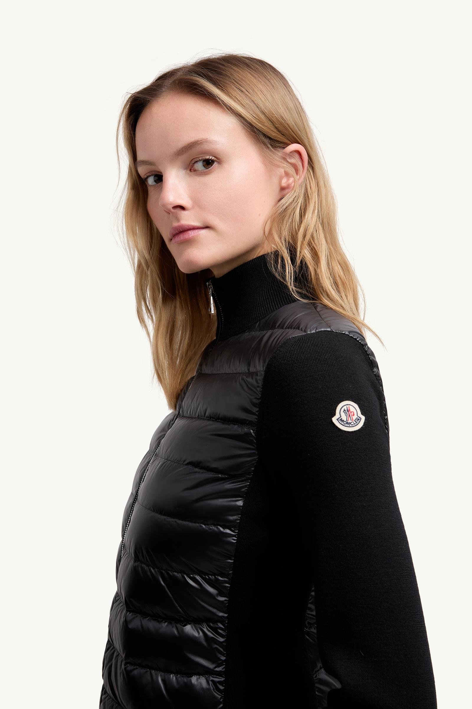 Alternative view of Padded Wool Zip-Up Cardigan