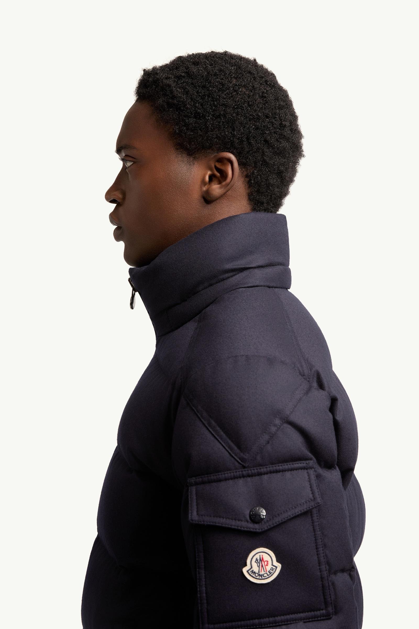 Montgenevre Hooded Wool Flannel Short Down Jacket - 图片 2