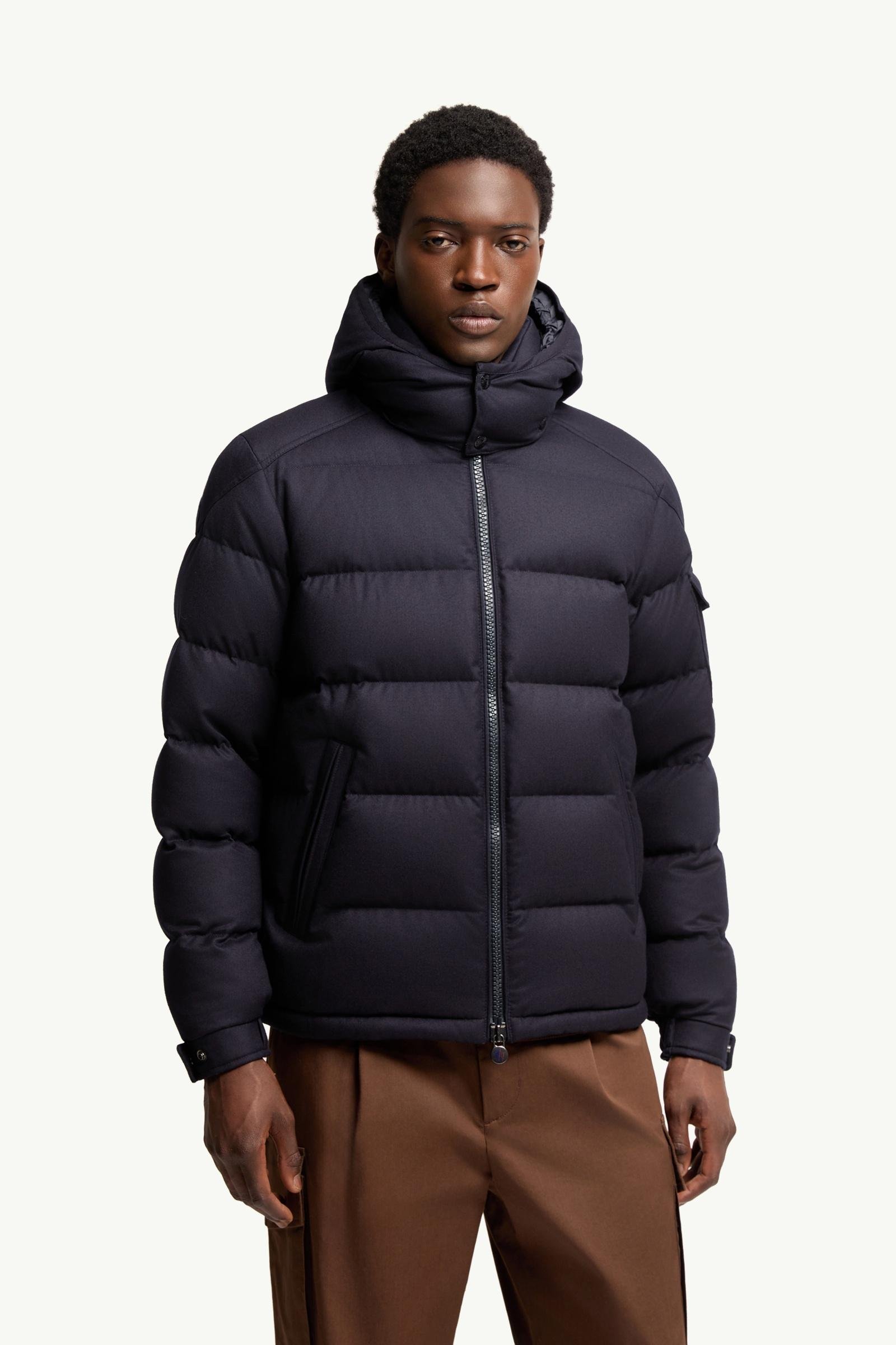 Montgenevre Hooded Wool Flannel Short Down Jacket - 图片 4