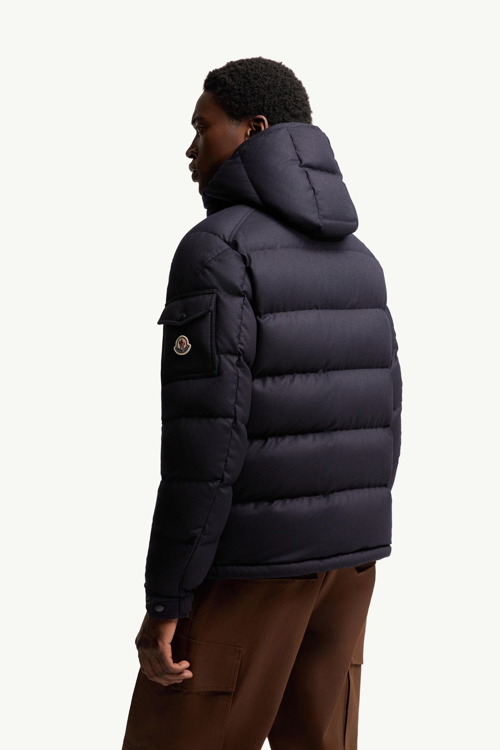 Montgenevre Hooded Wool Flannel Short Down Jacket - 图片 5