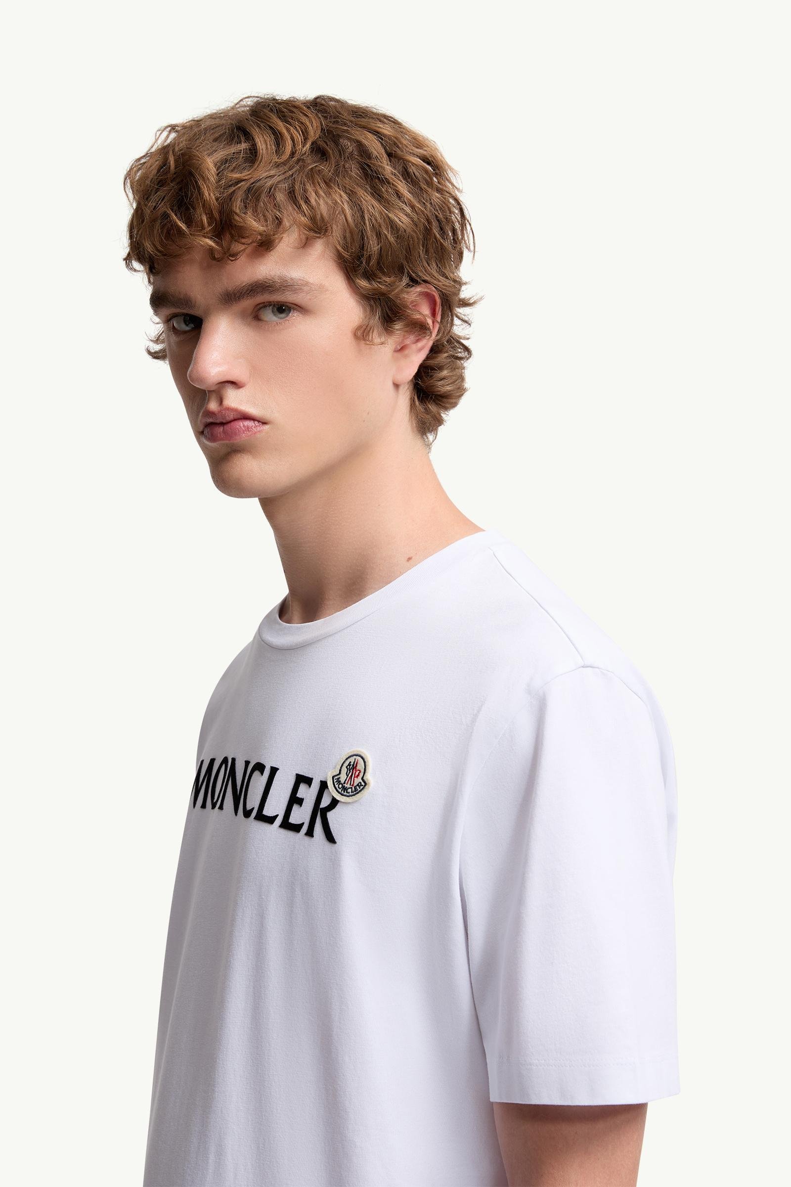 Alternative view of Flocked Logo Cotton T-Shirt
