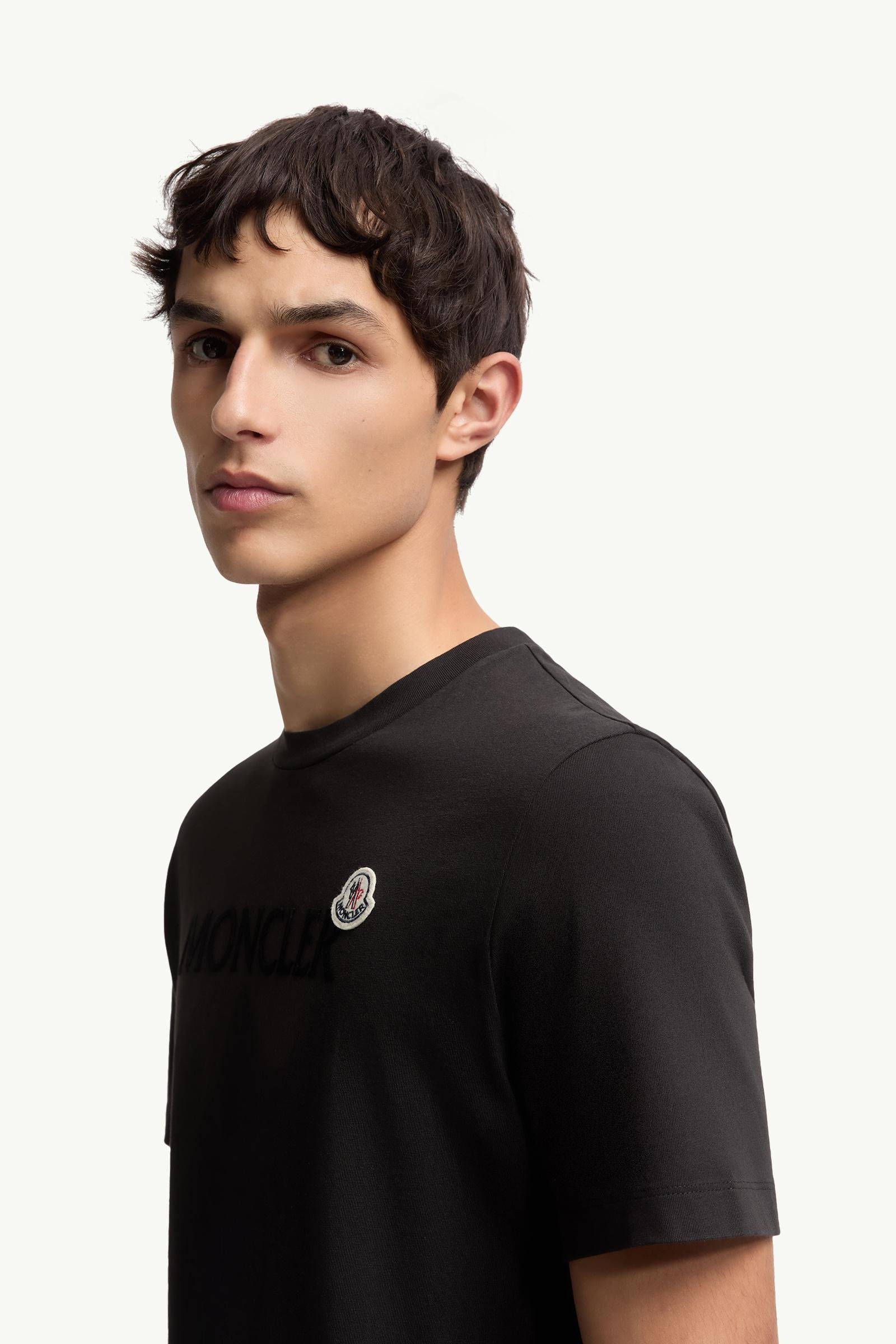 Alternative view of Flocked Logo Cotton T-Shirt