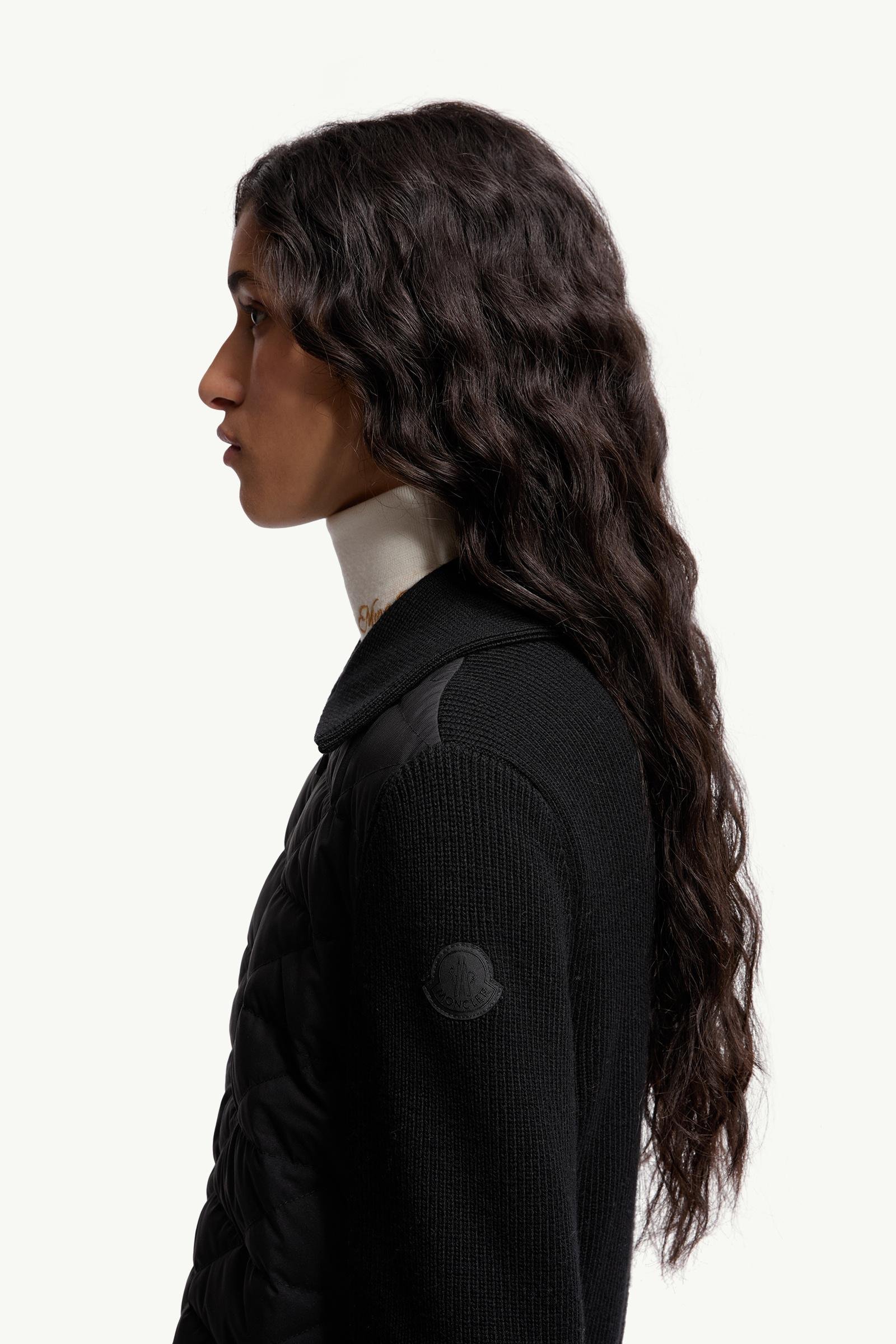 Diagonal-Quilted Padded Wool Cardigan - 图片 2