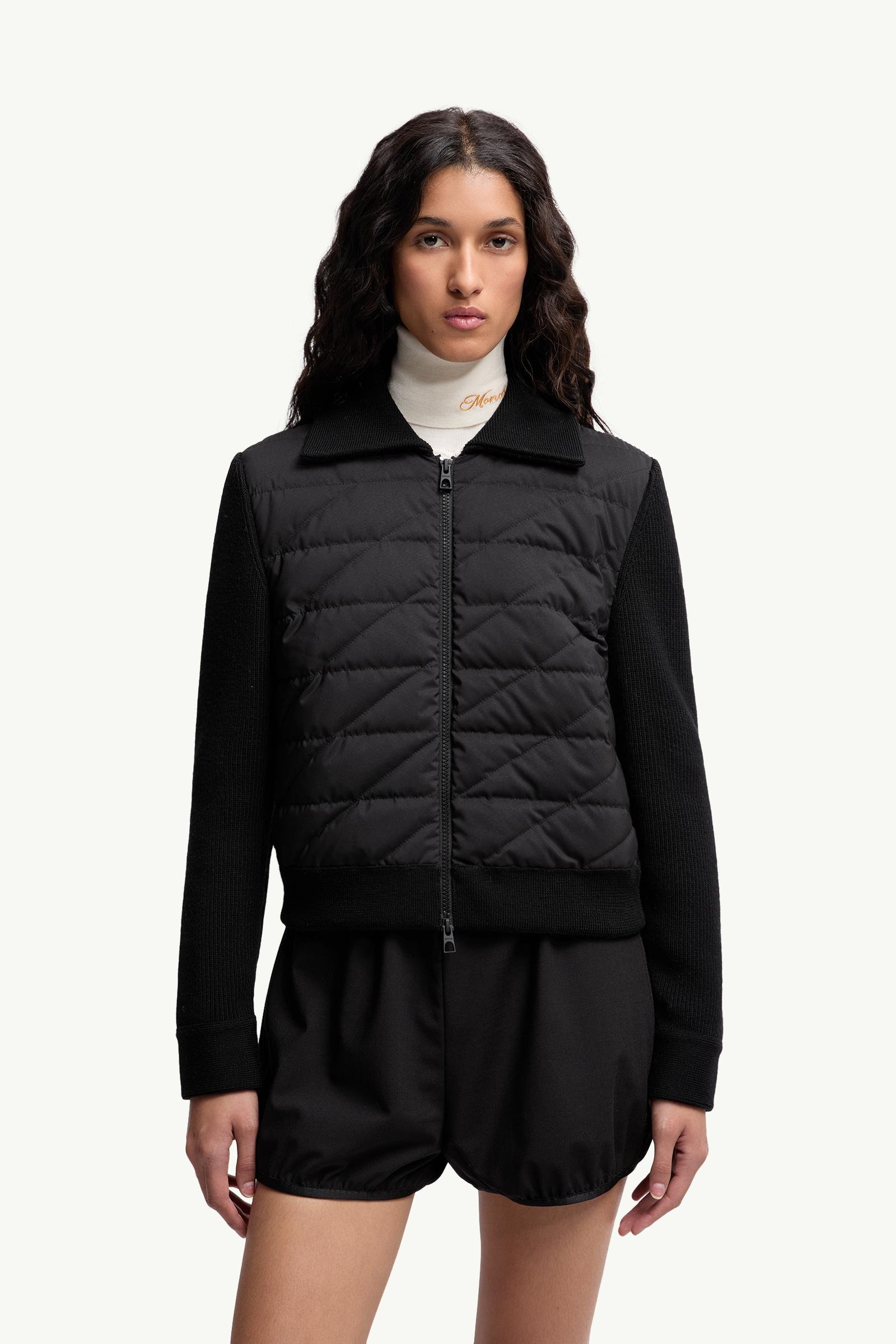 Diagonal-Quilted Padded Wool Cardigan - 图片 4