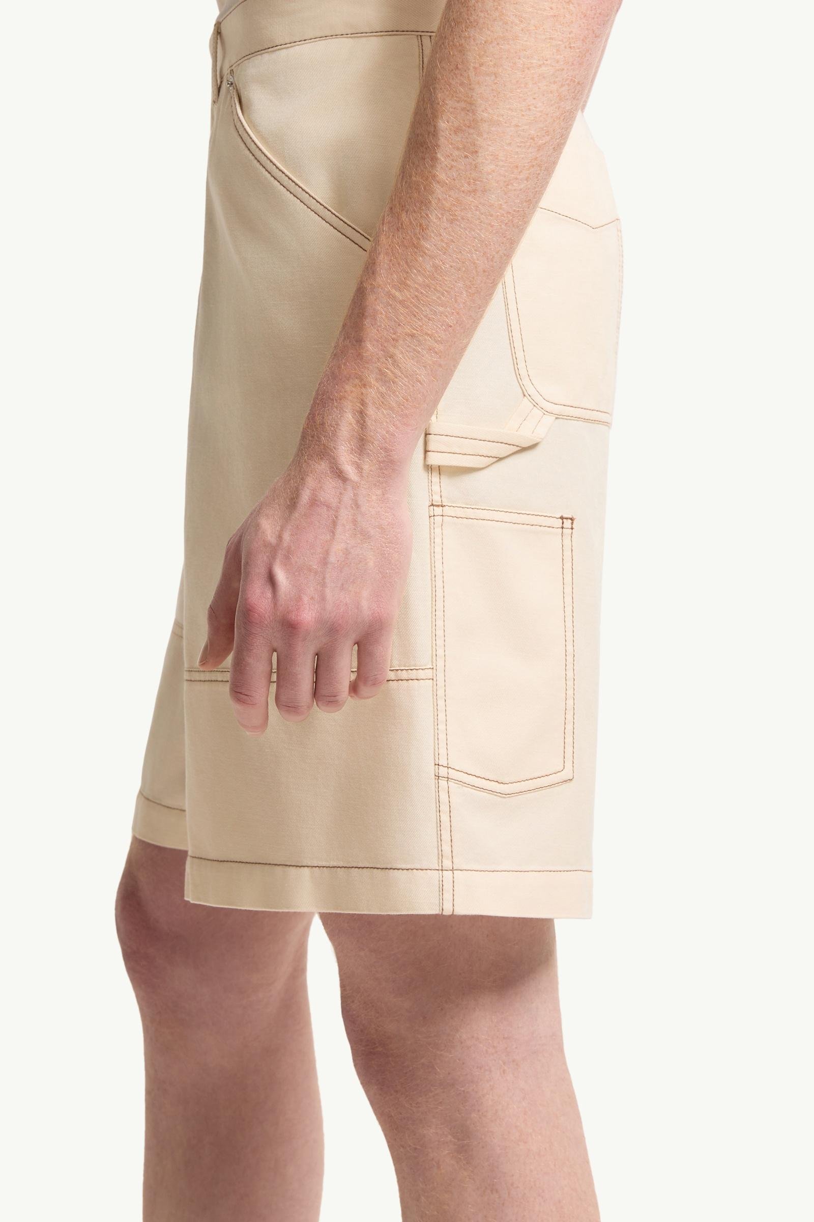 Linen & Cotton Gabardine Cargo Shorts - 图片 2