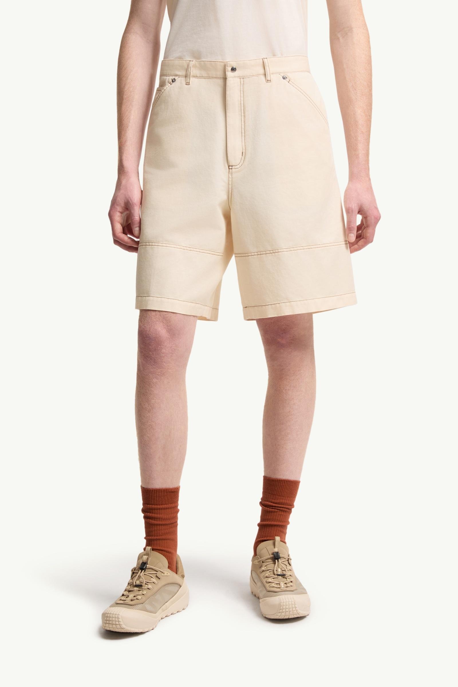 Linen & Cotton Gabardine Cargo Shorts - 图片 4