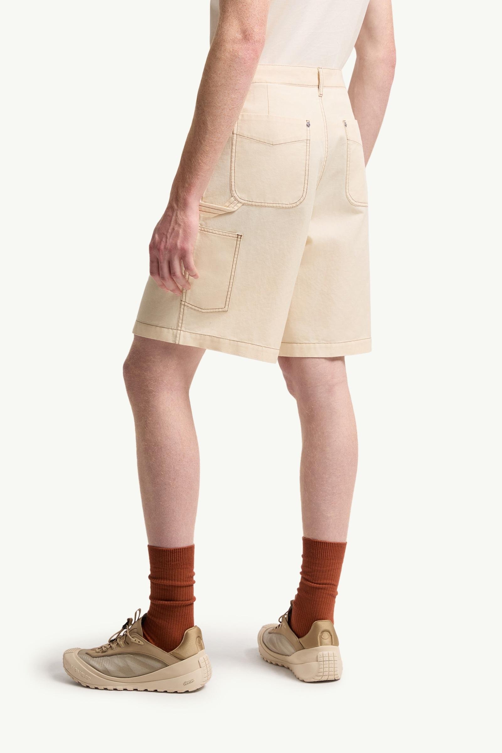 Linen & Cotton Gabardine Cargo Shorts - 图片 5