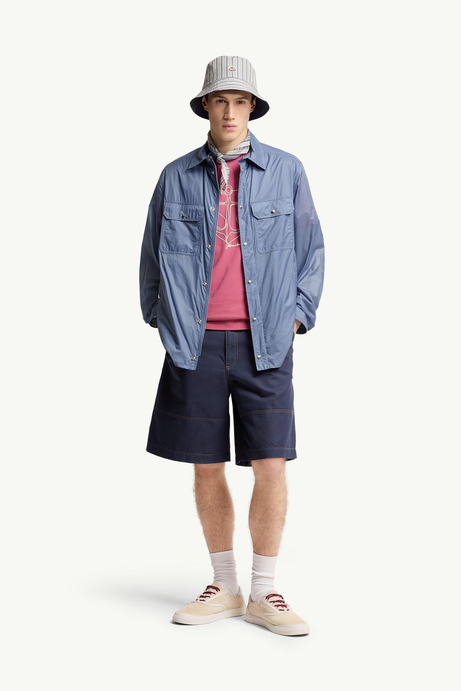 Linen & Cotton Gabardine Cargo Shorts