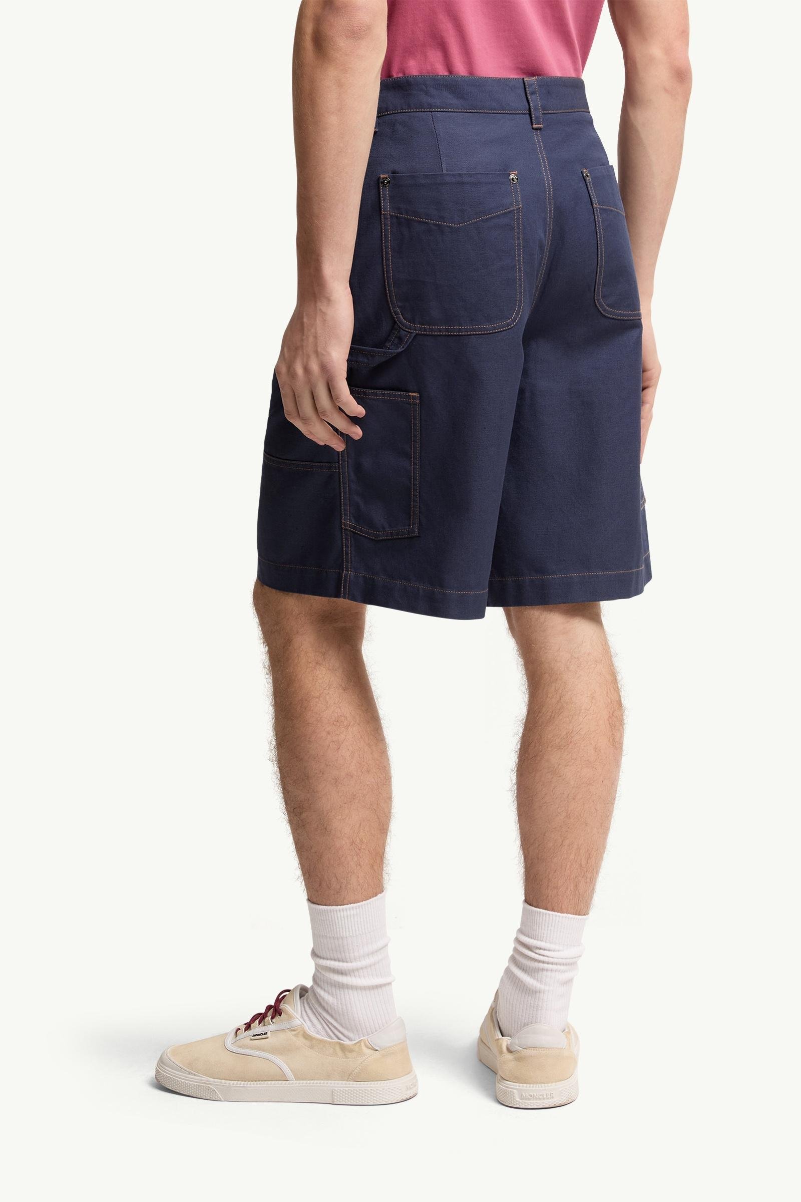 Linen & Cotton Gabardine Cargo Shorts - 图片 5