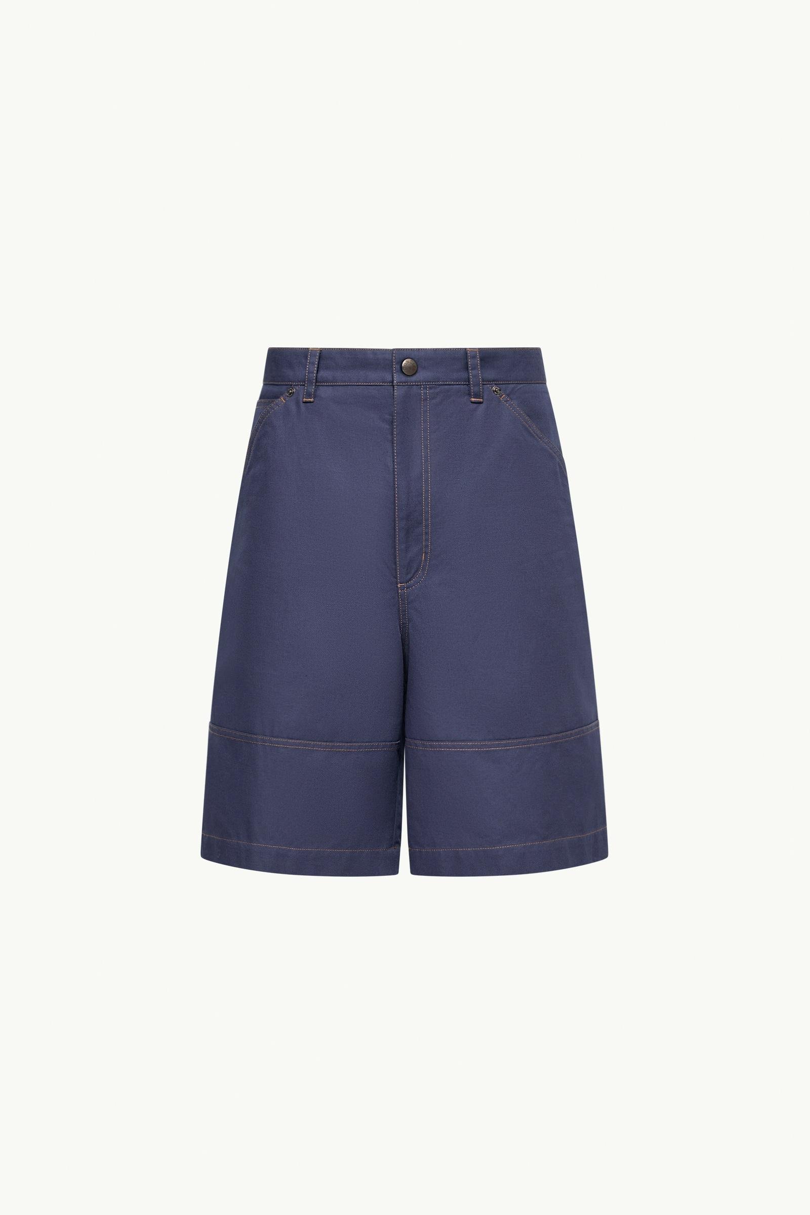 Linen & Cotton Gabardine Cargo Shorts - 图片 3