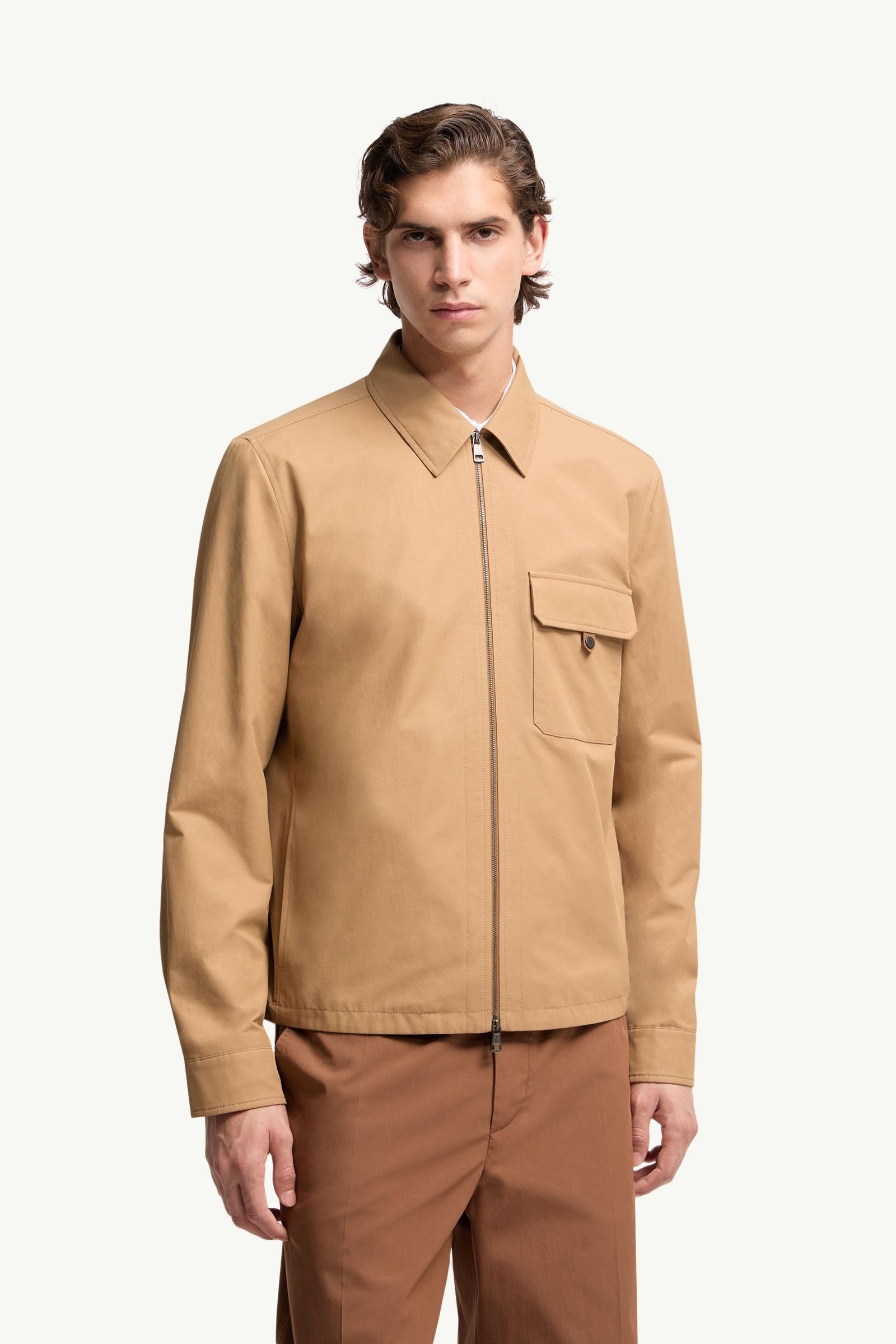 Leather Logo Cotton Blend Shirt Jacket - 图片 4