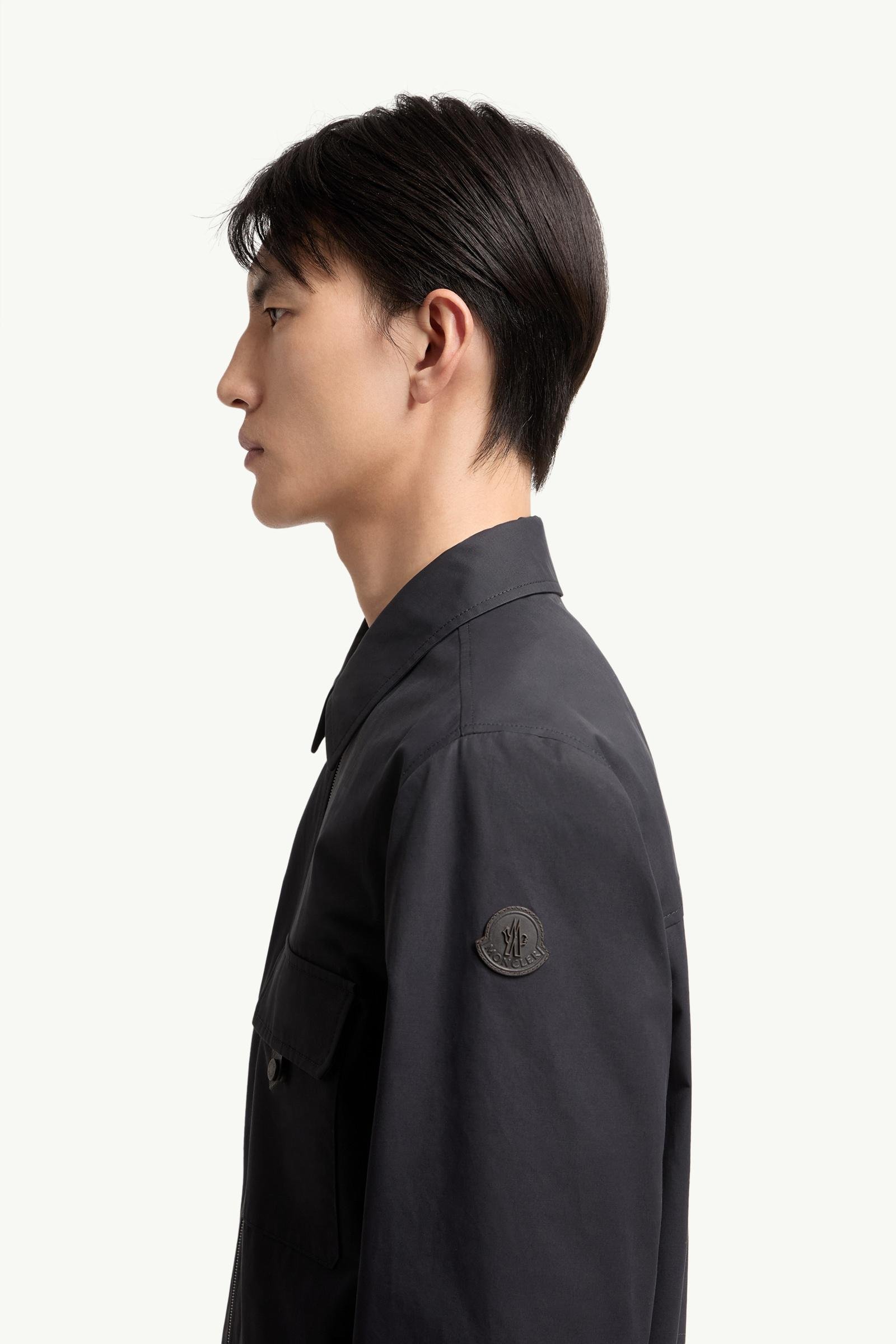 Alternative view of Leather Logo Cotton Blend Shirt Jacket