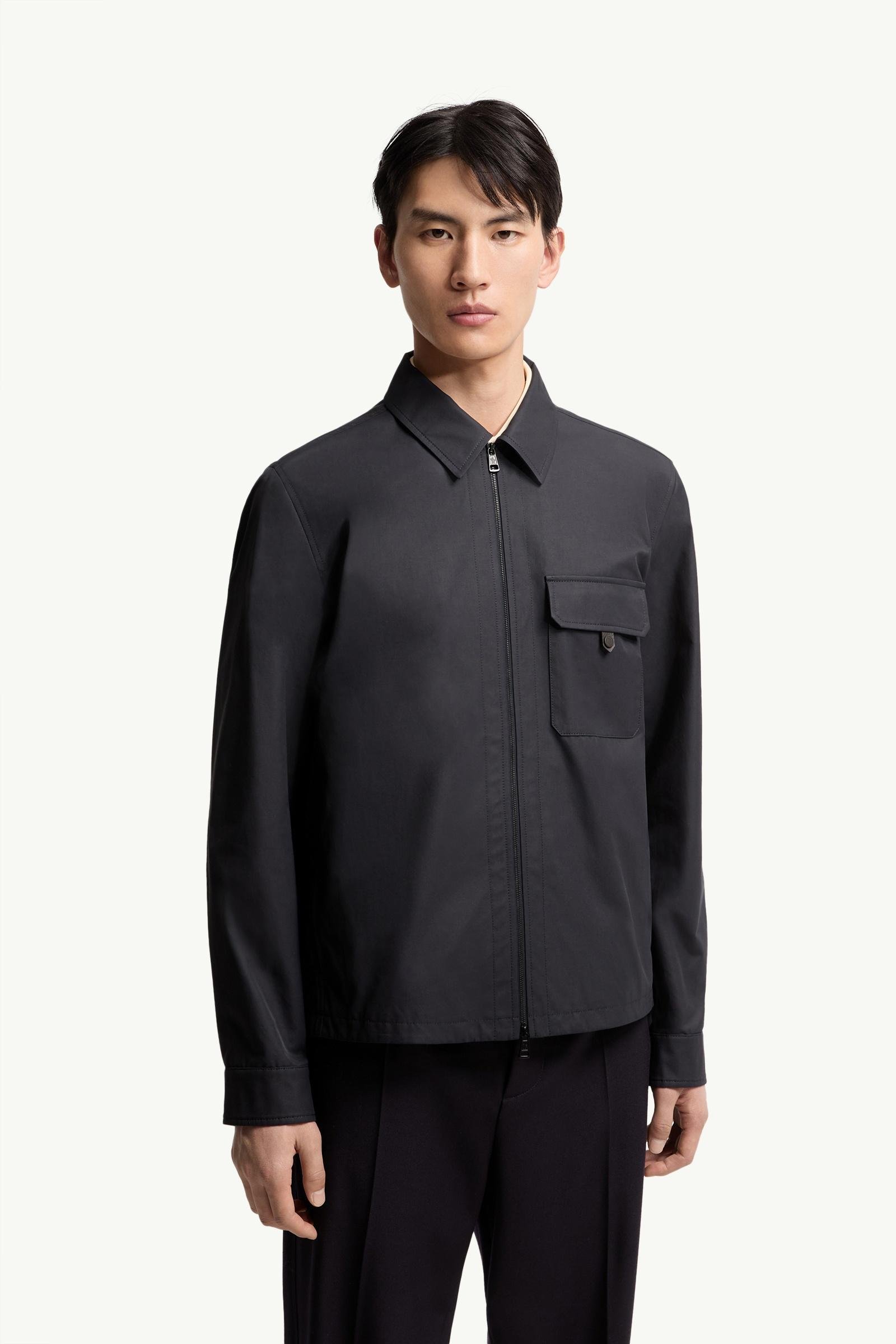 Leather Logo Cotton Blend Shirt Jacket - 图片 4