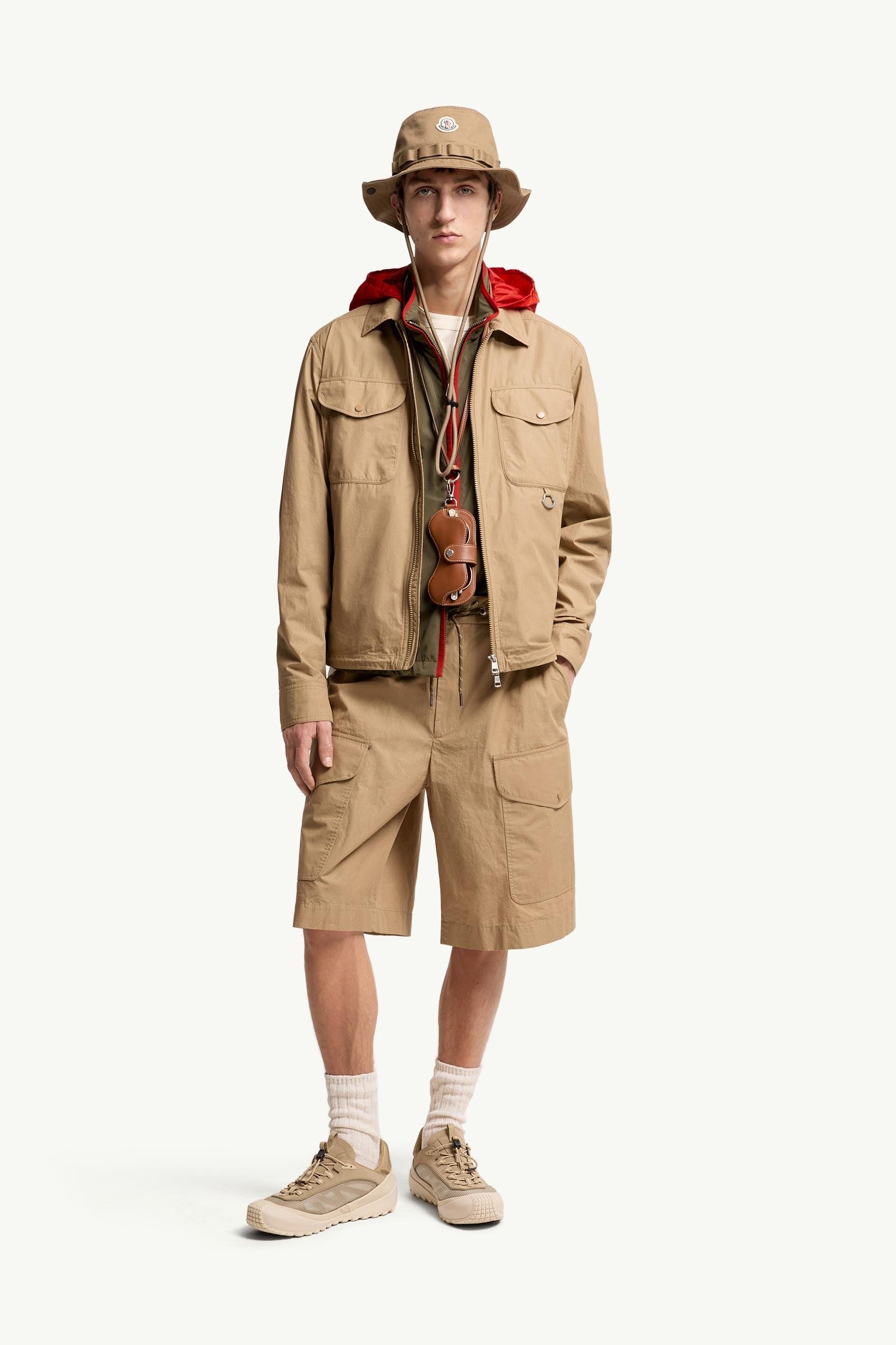 Cotton Poplin Long Sleeve Zip-Up Shirt Jacket