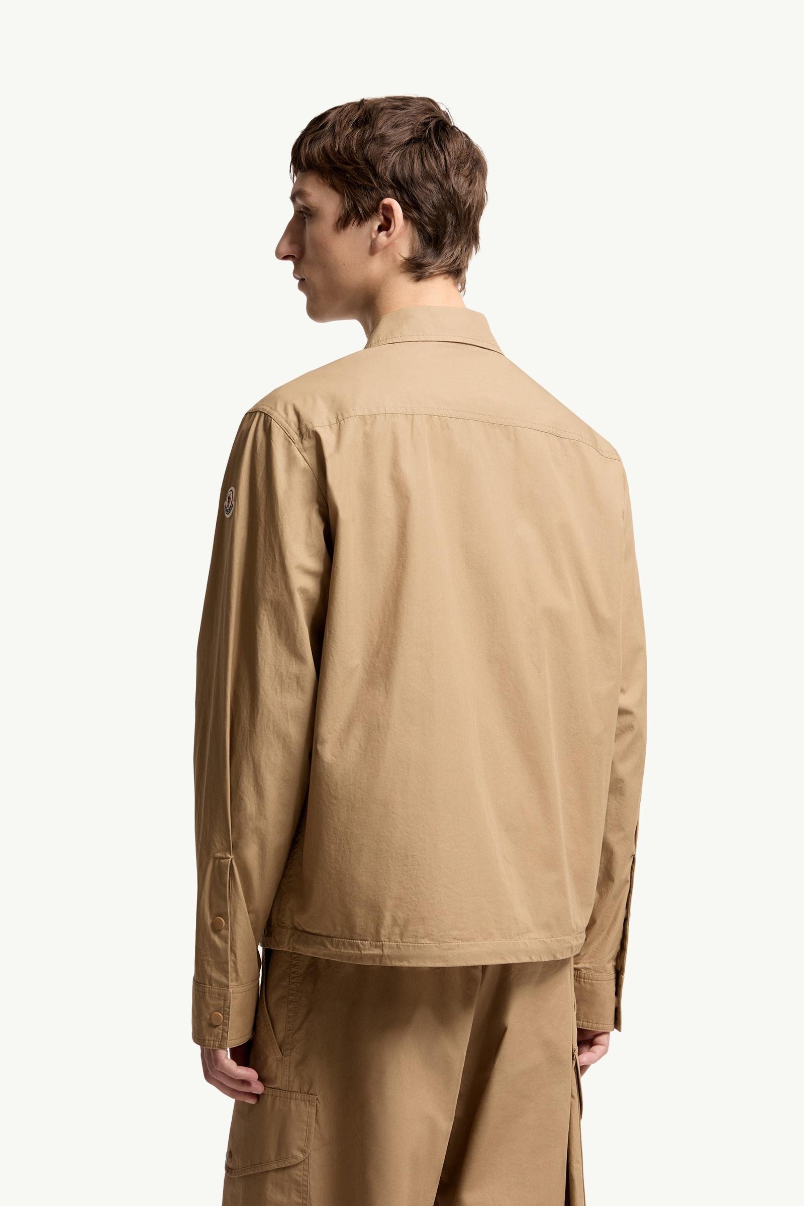 Cotton Poplin Long Sleeve Zip-Up Shirt Jacket - 图片 5
